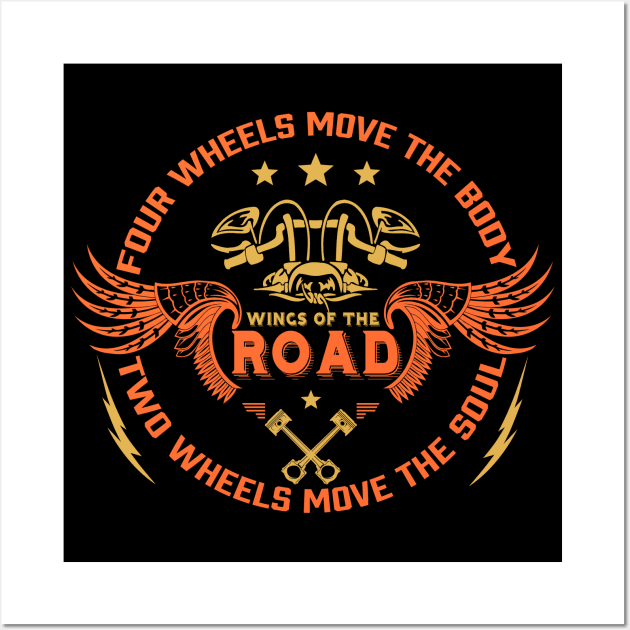 Motorcycle Wings of The Road Wall Art by Liberty Art